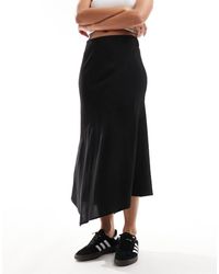 Weekday - Marita Asymmetric Satin Midi Skirt - Lyst