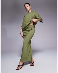 River Island - Clean Neoprene Maxi Skirt - Lyst