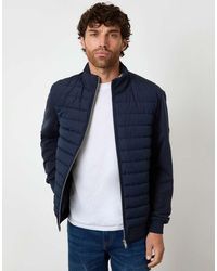 Threadbare - Quilted Hybrid Funnel Neck Jacket - Lyst