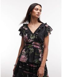 AllSaints - Canto - thrilly - top d'ensemble froncé en dentelle - fleuri - Lyst