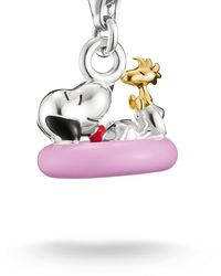 Thomas Sabo - Peanutstm Snoopy And Woodstock Charm With Swim Ring Original 18k Gold Plating - Lyst