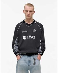 Pull&Bear - Stwd - polo à manches longues - Lyst