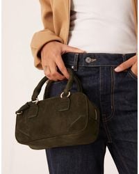 ASOS - – mini-bowler-tasche aus wildlederimitat - Lyst