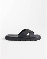 Calvin Klein - – sandalen aus echtem leder - Lyst