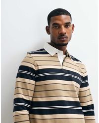 Barbour - Frith Long Sleeve Tartan Stripe Rugby Polo Shirt - Lyst