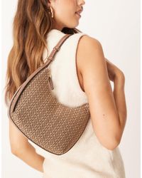 Mango - Monogram Half Moom Bag - Lyst