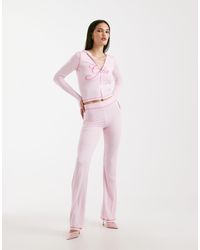 I.AM.GIA - Pantalones De Chándal Rosa Pastel Con Pespuntes En Contraste Y Logo En La Parte Trasera Blare De (Parte De Un Conjunto) - Lyst