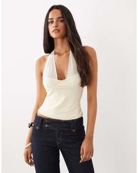 Tiger Mist - Granger Halterneck Cup Detail Top - Lyst