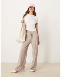 Abercrombie & Fitch - Ribbed Wide Leg jogger - Lyst