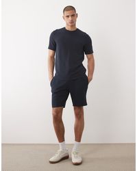 BOSS - Rib Co-ord Lounge Shorts - Lyst