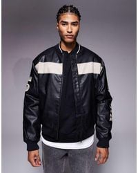 River Island - Sport Style Varsity Bomber Jacket - Lyst