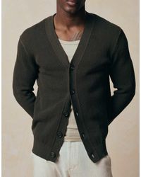 Mango - Cotton Mix Waffle Knit Long Sleeve Cardigan - Lyst