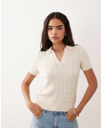 Ralph Lauren - Fine Knit Polo Top - Lyst