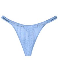 Calvin Klein - Icon Lace String Dipped Thong - Lyst