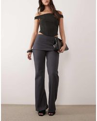 Mango - Tailored Straight Trouser With Skirt Overlay - Lyst