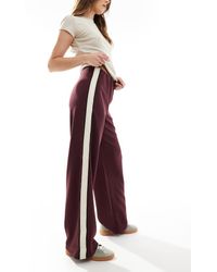 Vero Moda - Losse Broek Met Elastische Taille En Zijstreep - Lyst