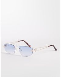 ASOS - Rimless Rectangle Sunglasses - Lyst