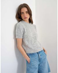 TOPSHOP - Knit Relaxed Fit Short Sleeve T-shirt Top - Lyst