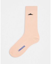 Birkenstock - Uniseks Geribbelde Sokken Van Katoen - Lyst