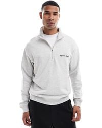 Jack & Jones - Relaxed Quarter Zip Sweatshirt - Lyst