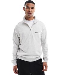 Jack & Jones - Relaxed Quarter Zip Sweatshirt - Lyst
