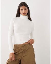 Collusion - Soft Knitted Ribbed Roll Neck Jumper - Lyst