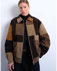 TOPSHOP - Chaqueta Bomber Con Diseño De Patchwork De Antelina De - Lyst