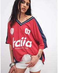Kaiia - – exclusive – oversize-fußballtrikot - Lyst