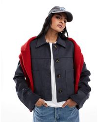 ASOS - Top Collar Premium Faux Suede Jacket - Lyst