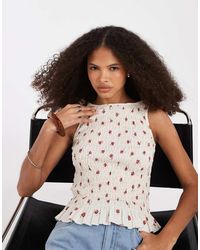 JJXX - Shirred Sleeveless Top - Lyst