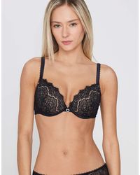 Tezenis - Athens Dark Romance Lace Push-Up Bra - Lyst