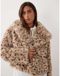 Miss Selfridge - Faux Fur Crop Jacket - Lyst