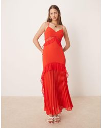 Forever New - Sheer Ruffle Lace Maxi Dress - Lyst