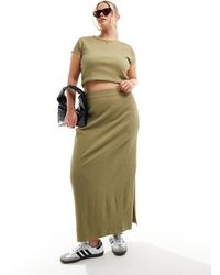 Collusion - Plus Textured Maxi Skirt - Lyst
