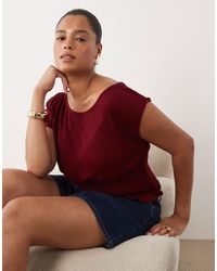 ASOS - Asos Design Curve Crinkle Shirred Off Shoulder Top - Lyst