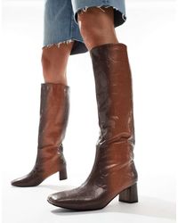 Public Desire - Tamira Block Heel Knee Boots - Lyst