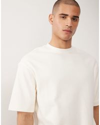 SELECTED - T-shirt oversize en tissu épais 300g/m2 - cassé - Lyst