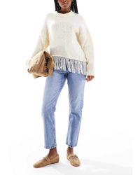 New Look - Vaqueros Azul Medio De Pernera Recta Hannah De - Lyst