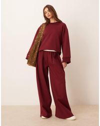 ASOS - Interlock Super Wide Leg Trouser - Lyst