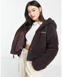 Columbia - Lodge Cropped Hooded Sherpa Jacket - Lyst