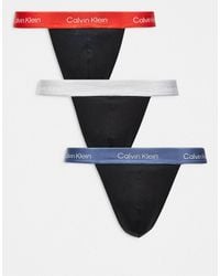 Calvin Klein - Icon Cotton Stretch 3 Pack Thongs - Lyst