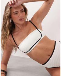 CUPSHE - Bralet Bikini Top With Contrast Trim - Lyst