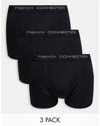 French Connection – e boxershorts im 3er-pack - Schwarz