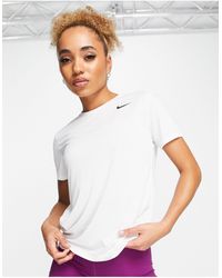 Nike - Dri-fit - t-shirt bianca - Lyst