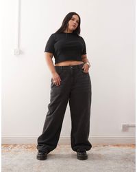 Collusion - Plus x001 - jean coupe fantaisie à taille mi-haute - délavé - Lyst