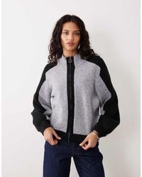 Motel - Asrar Zip Up Knit Jumper - Lyst