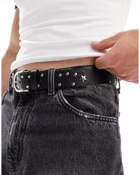 ASOS - Faux Leather Belt With Stars And Studs - Lyst