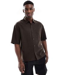 Pull&Bear - Camicia Squadrata A Maniche Corte - Lyst