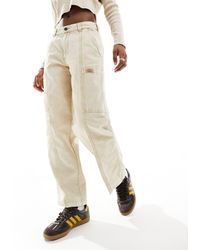Dickies - Pantalones color crema lavado con detalle - Lyst