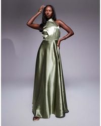 True Decadence - Halterneck Bias Cut Maxi Dress - Lyst